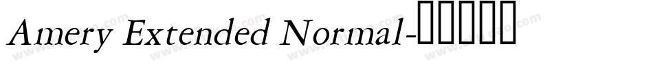 Amery Extended Normal字体转换